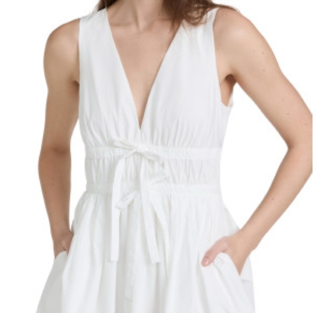 Amanda Uprichard Sleeveless Morello Dress White